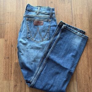 wrangler Slim straight blue jeans 30x34